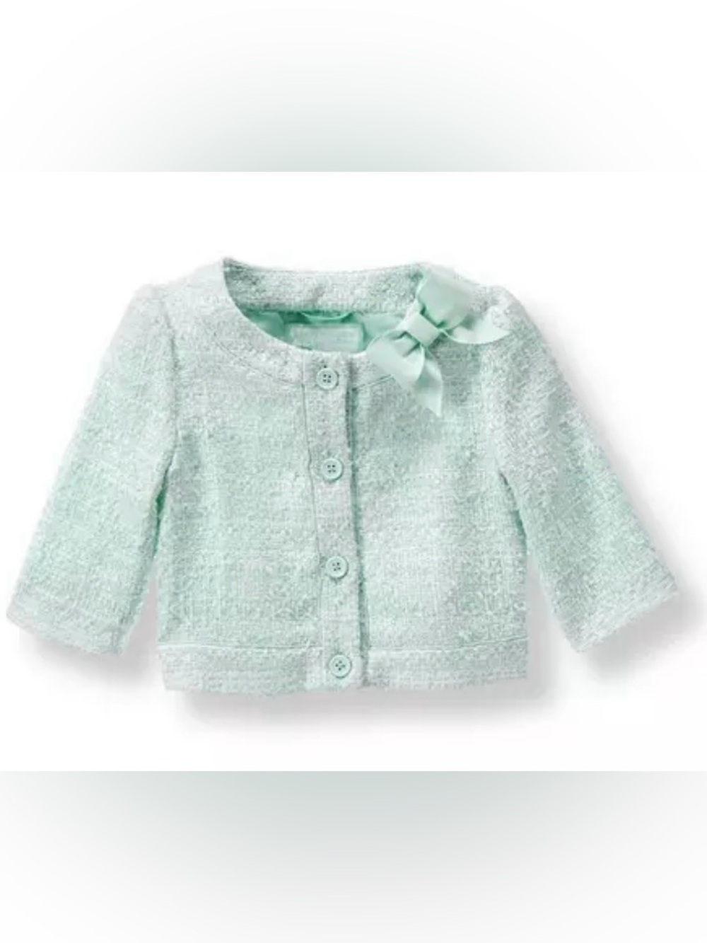 Janie and Jack Pale Mint Tweed Jacket & Shorts